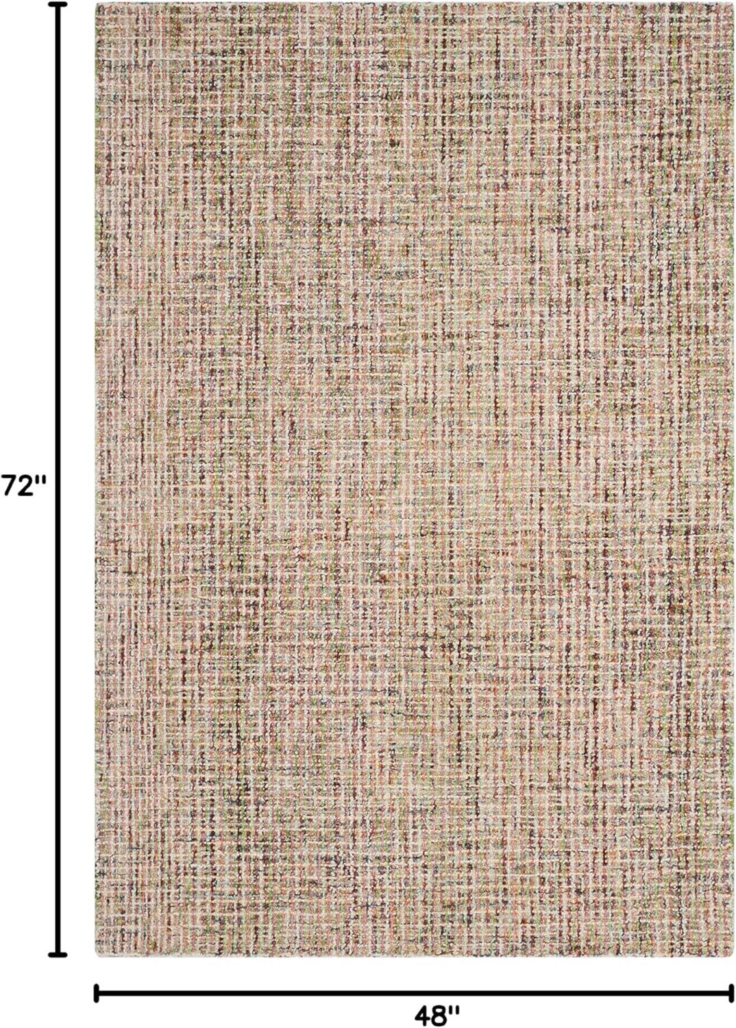 Abstract ABT468 Handmade Indoor Area Rug - Gold/Blue - 4'x6' - Safavieh
