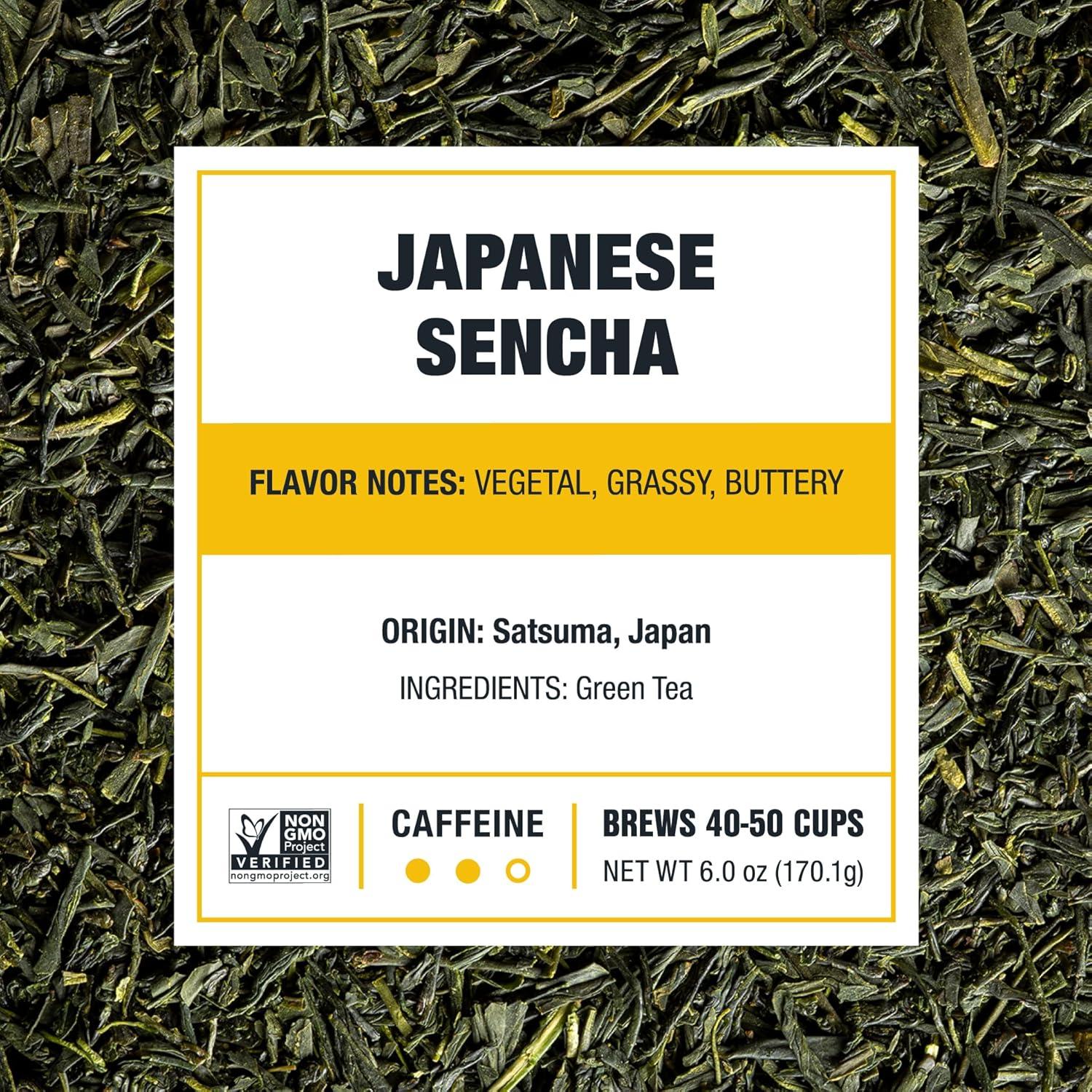 Tiesta Tea - Japanese Sencha Tea, Single Origin Premium Loose Leaf Sencha Green Tea, Medium Caffeinated, Make Hot or Iced Tea & Up to 50 Cups - 6oz Refillable Tin