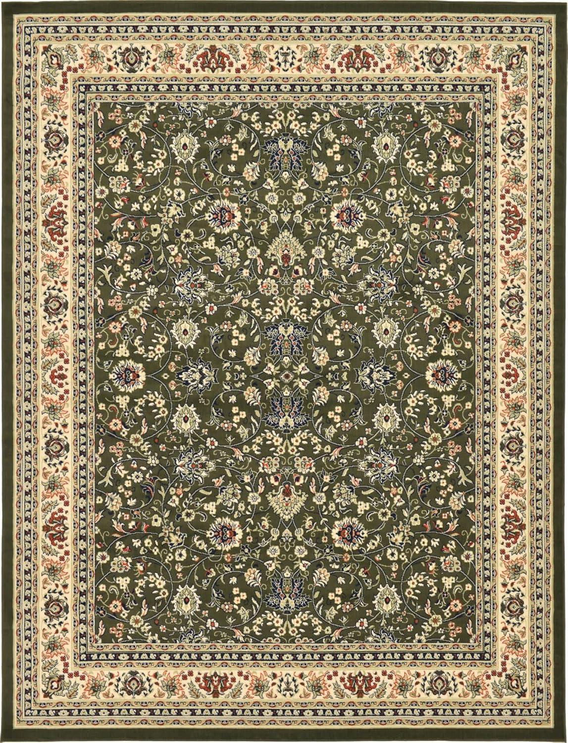 Unique Loom 9' 10 x 13' 1 Sialk Hill Washington Green Area Rug