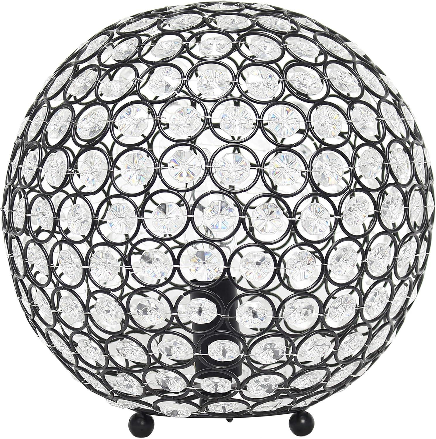 10" Elipse Crystal Ball Sequin Table Lamp - Elegant Designs