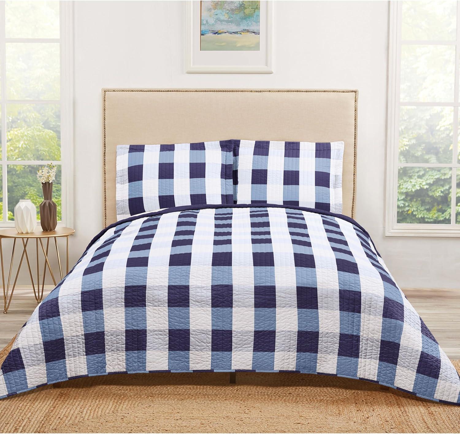 Truly Soft Buffalo Plaid Farmhouse / Country Plaid Quilt Set
