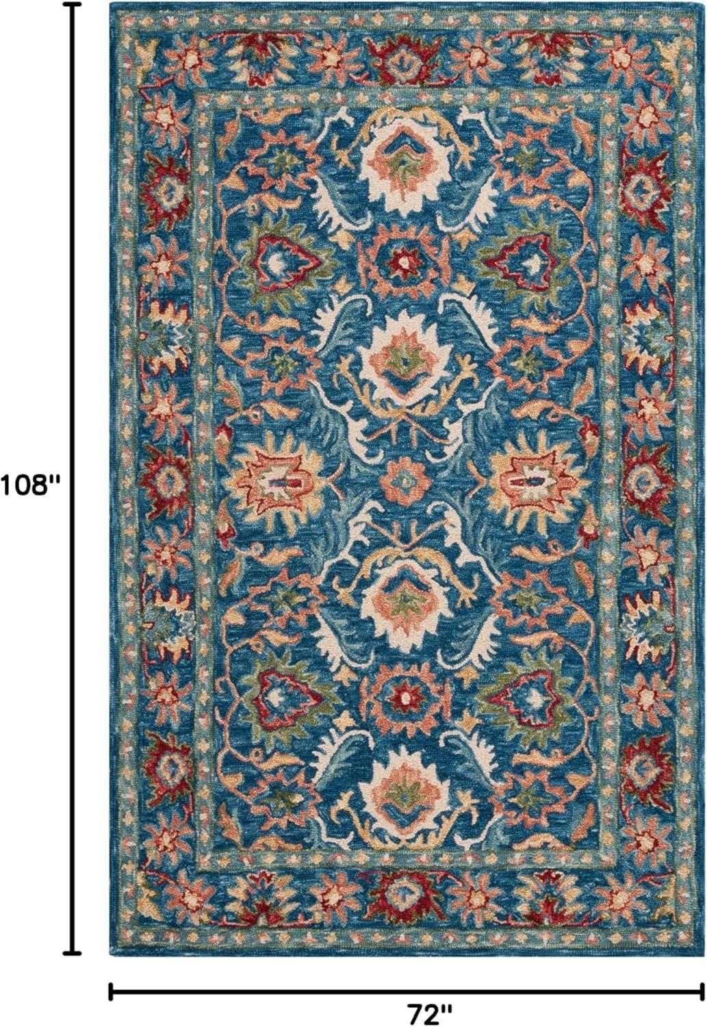 SAFAVIEH Blossom Lars Floral Area Rug, Blue/Green, 6' x 9'