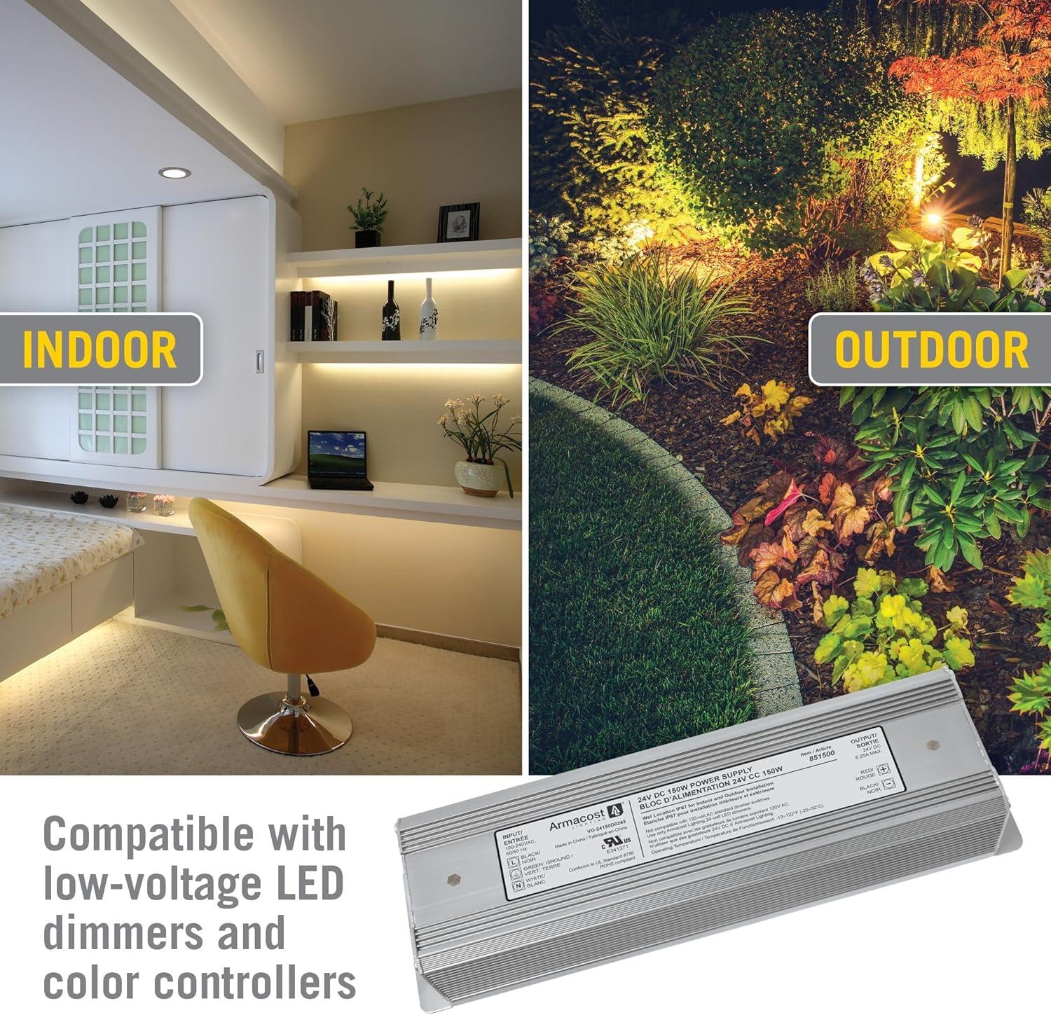 Standard Indoor/Outdoor LED Driver 24V DC, 150W Electronic Transformer