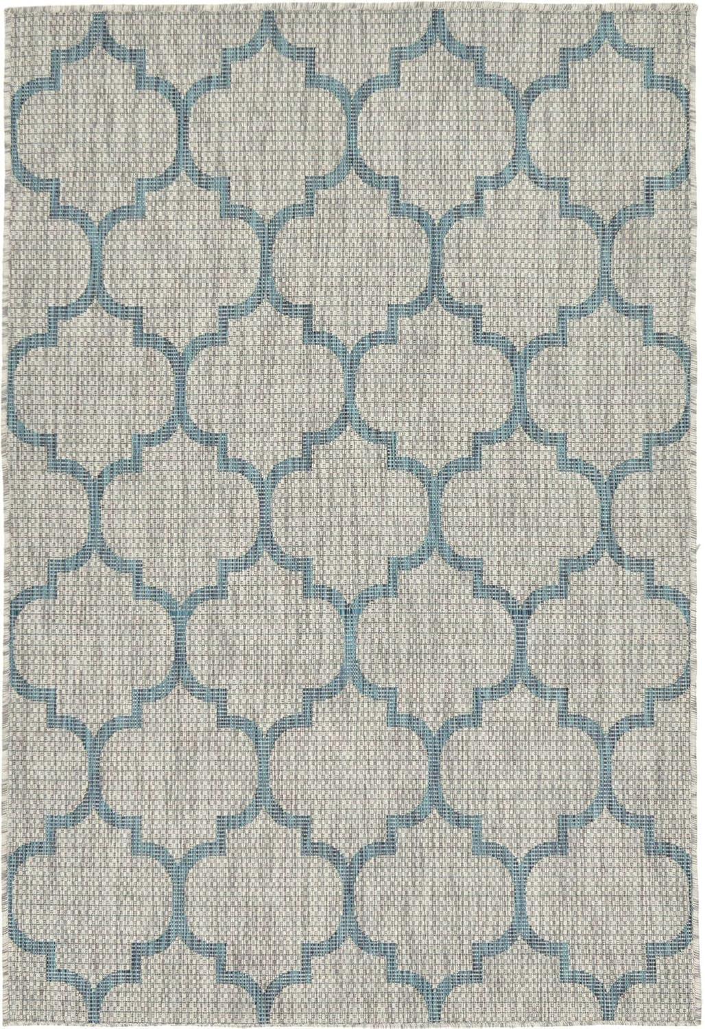 Unique Loom Outdoor Trellis Geometric Woven Area Rug