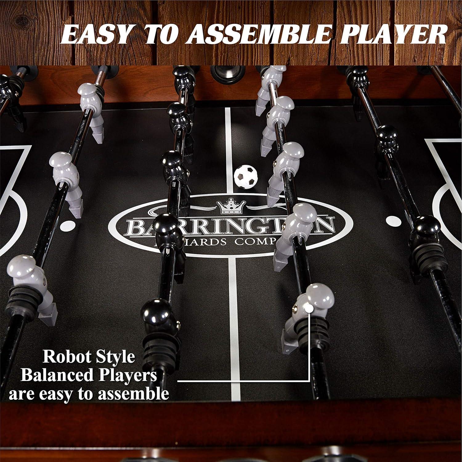 56” Allendale Foosball Table Competition Size, Soccer, Brown/Black by Barrington Billiards