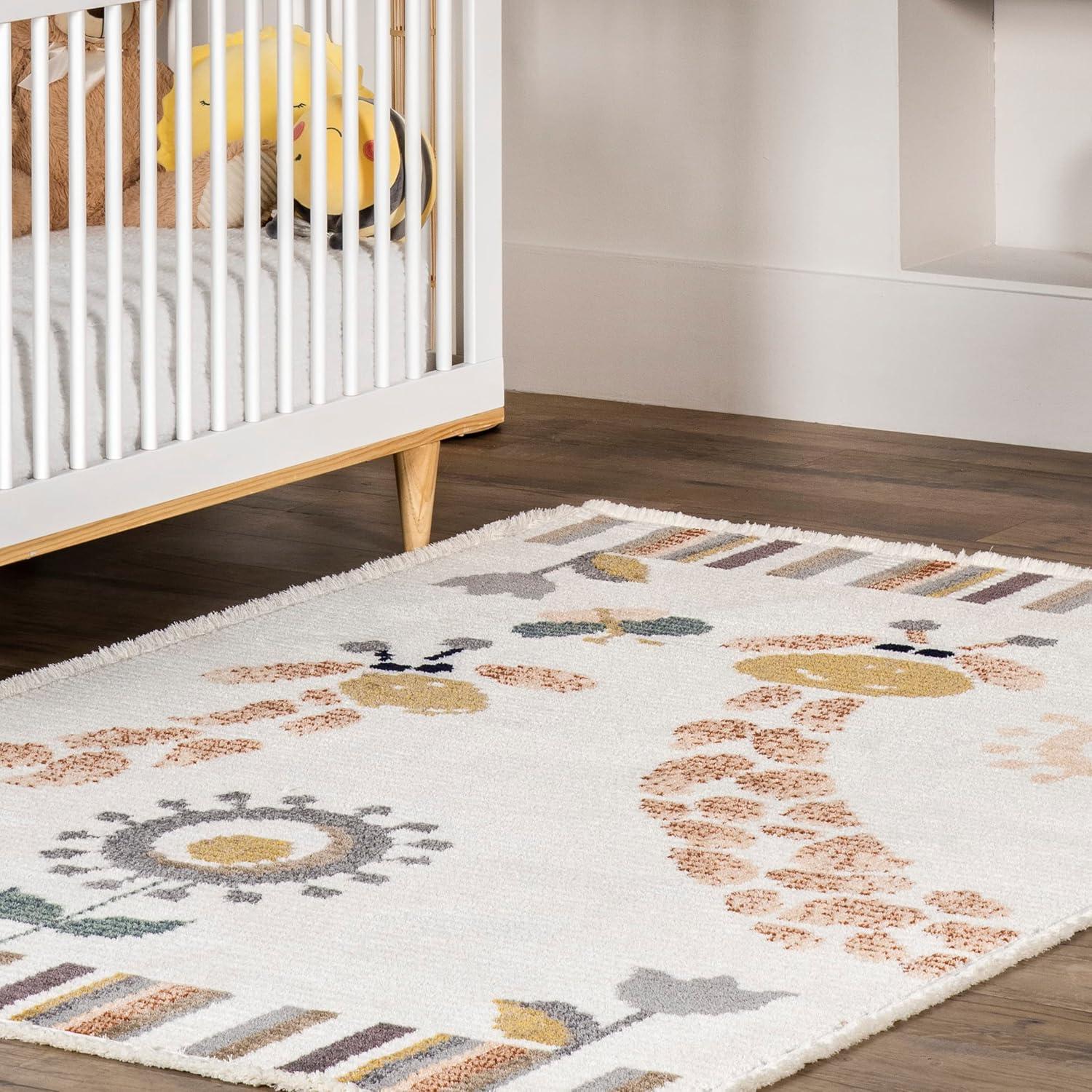 Nuloom Avianna Giraffe Kids Fringe Indoor Area Rug