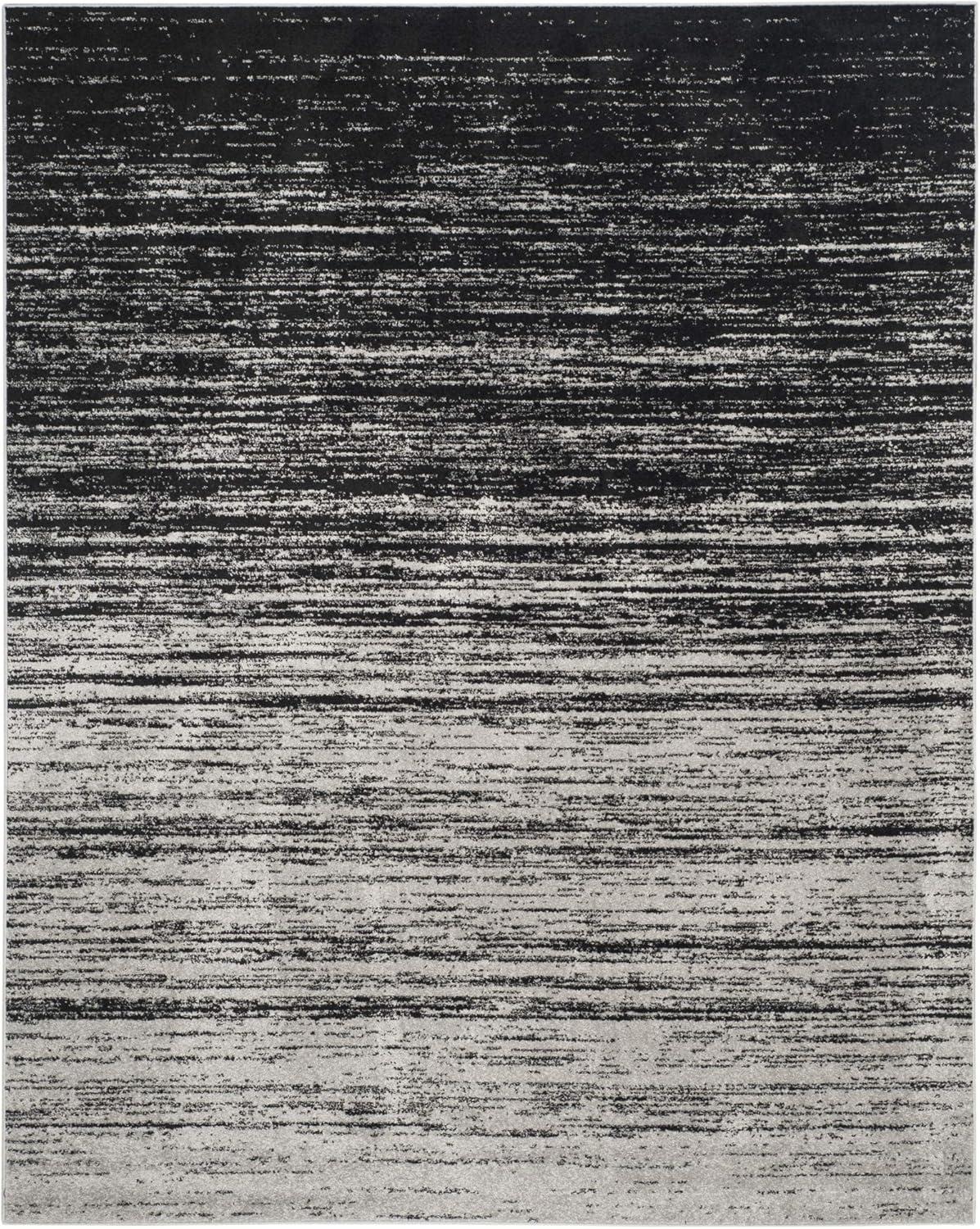 SAFAVIEH Adirondack Esmond Abstract Area Rug, Silver/Black, 8' x 10'
