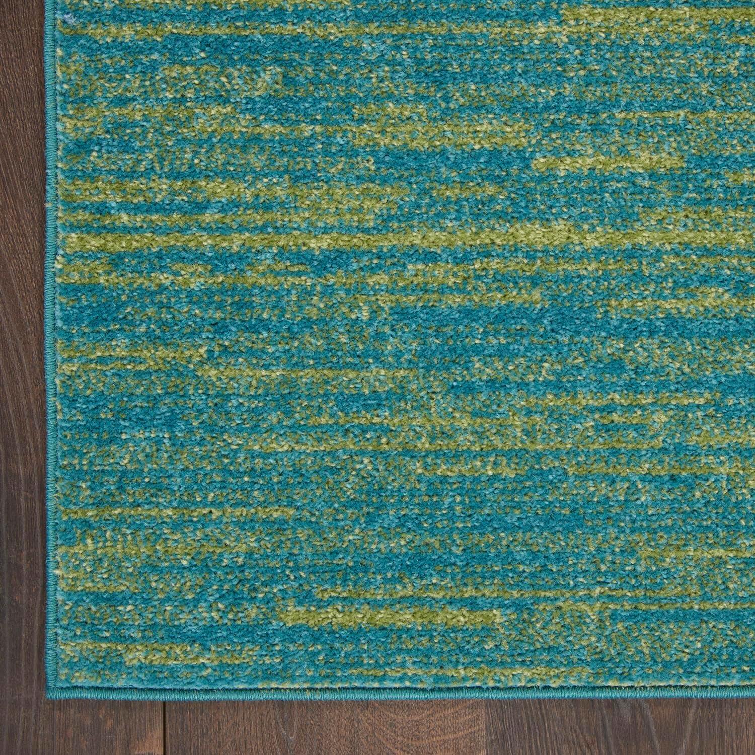 Nourison Nourison Essentials NRE01 Indoor/outdoor Area Rug - Blue Green 5' x 7'