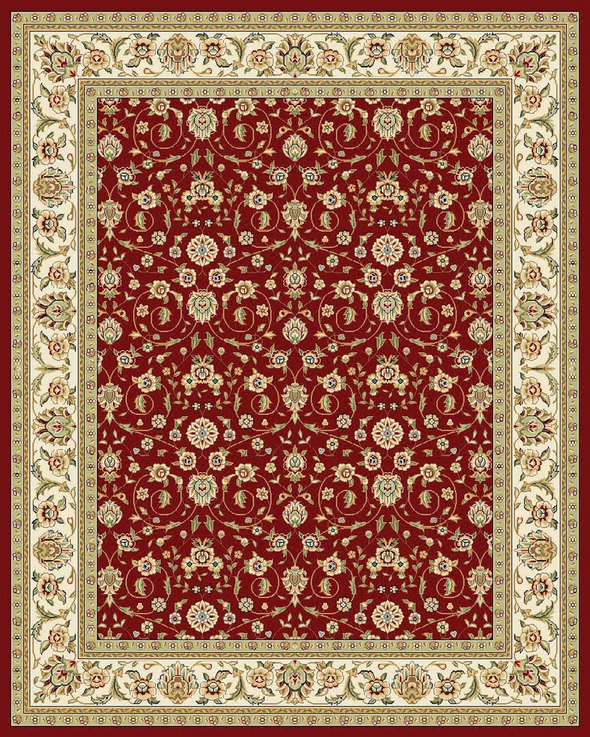 Lyndhurst LNH312 Power Loomed Area Rug - Red/Ivory - 11'x15' - Safavieh