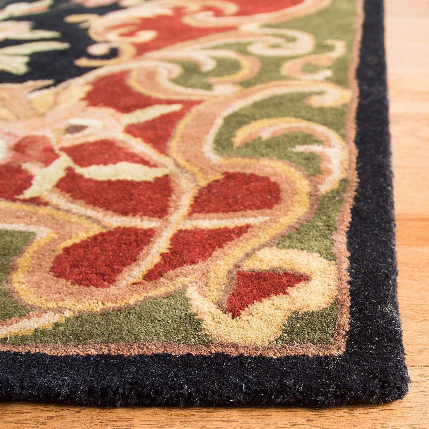 SAFAVIEH Classic Chedomir Floral Wool Area Rug, Gold/Cola, 2'3" x 4'