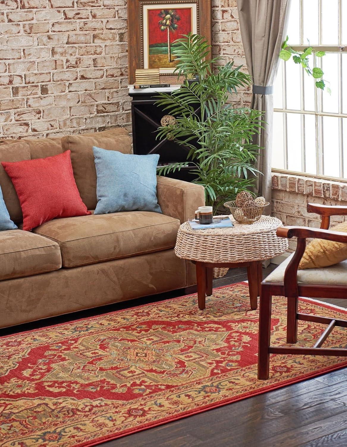 Unique Loom 8' 0 x 11' 0 Red Sahand Arsaces Area Rug