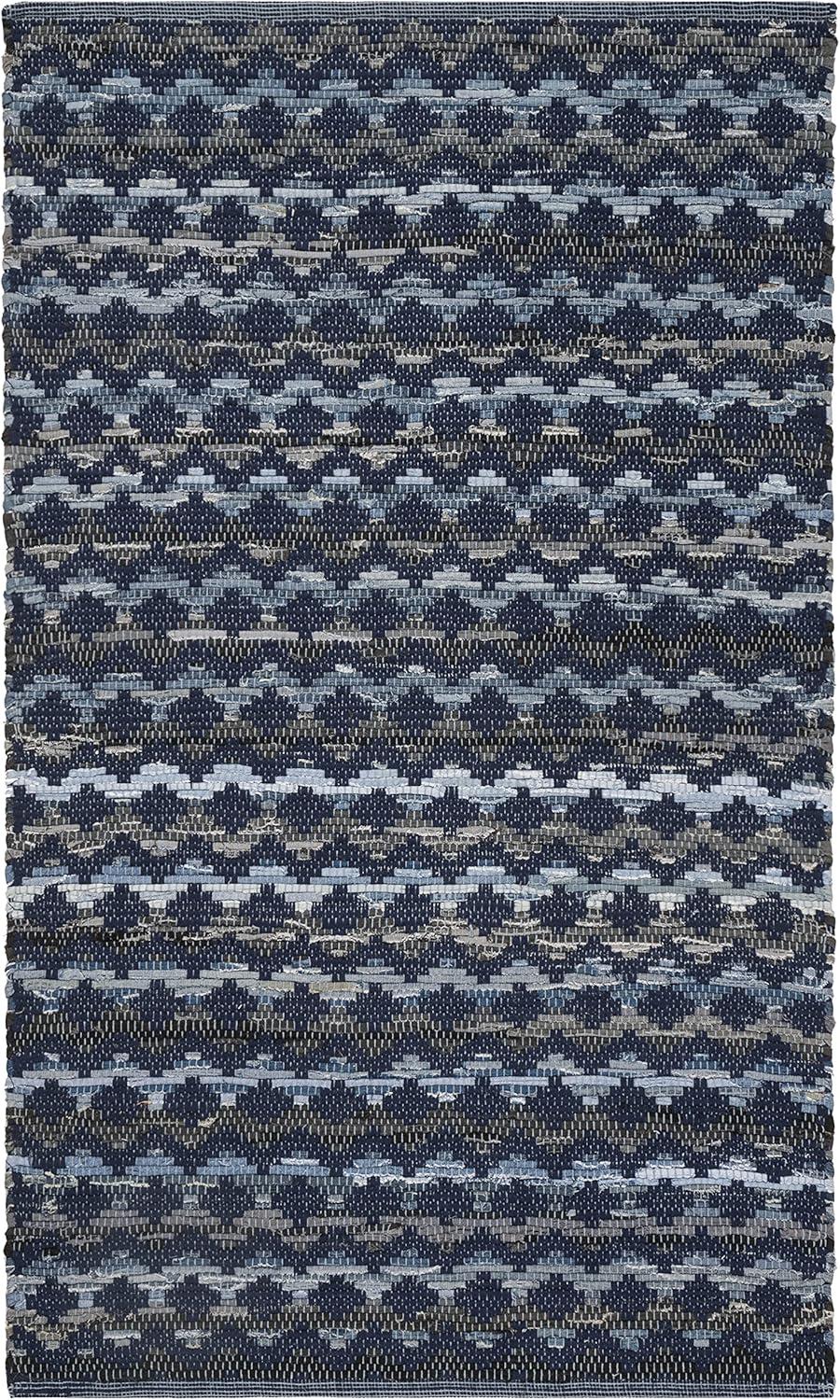 Montauk MTK120 Hand Woven Indoor Accent Rug - Navy Blue/Black - 3'x5' - Safavieh