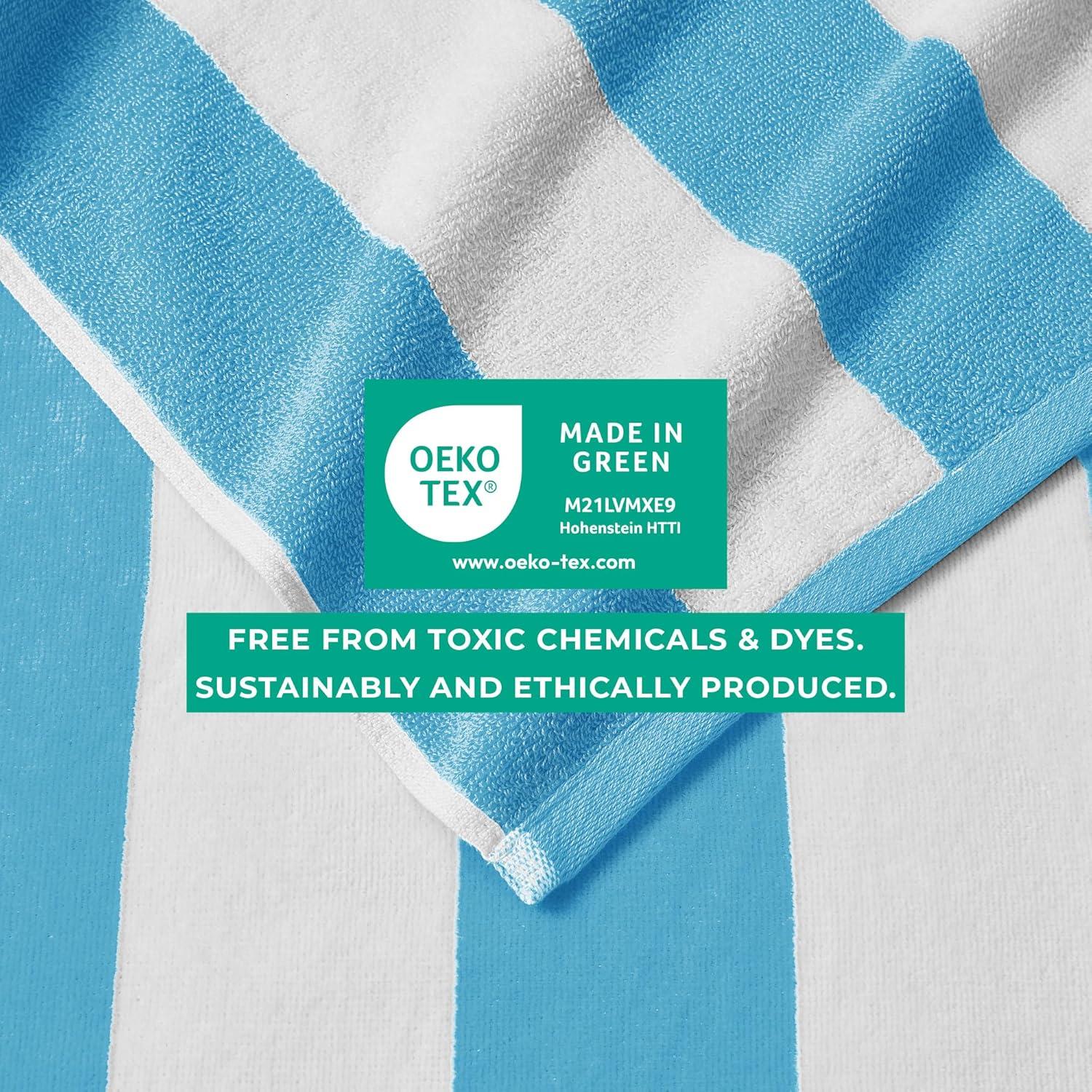 100% Cotton Absorbent & Quick-Dry Cabana Beach Towels