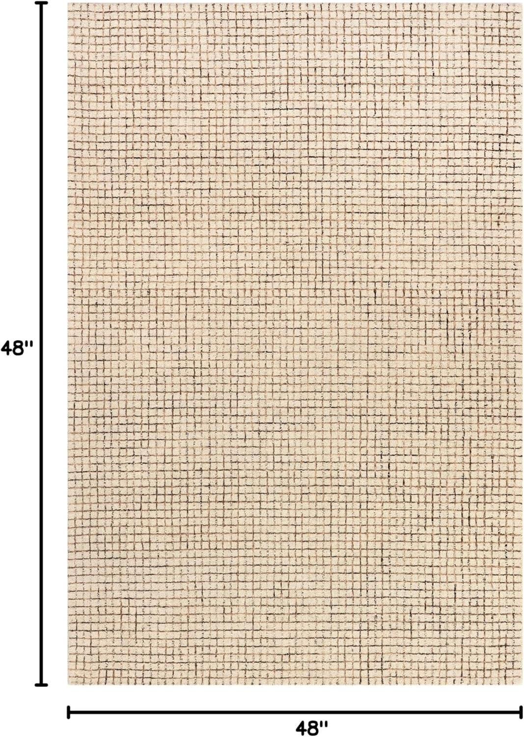 Katasha Checked Wool Area Rug