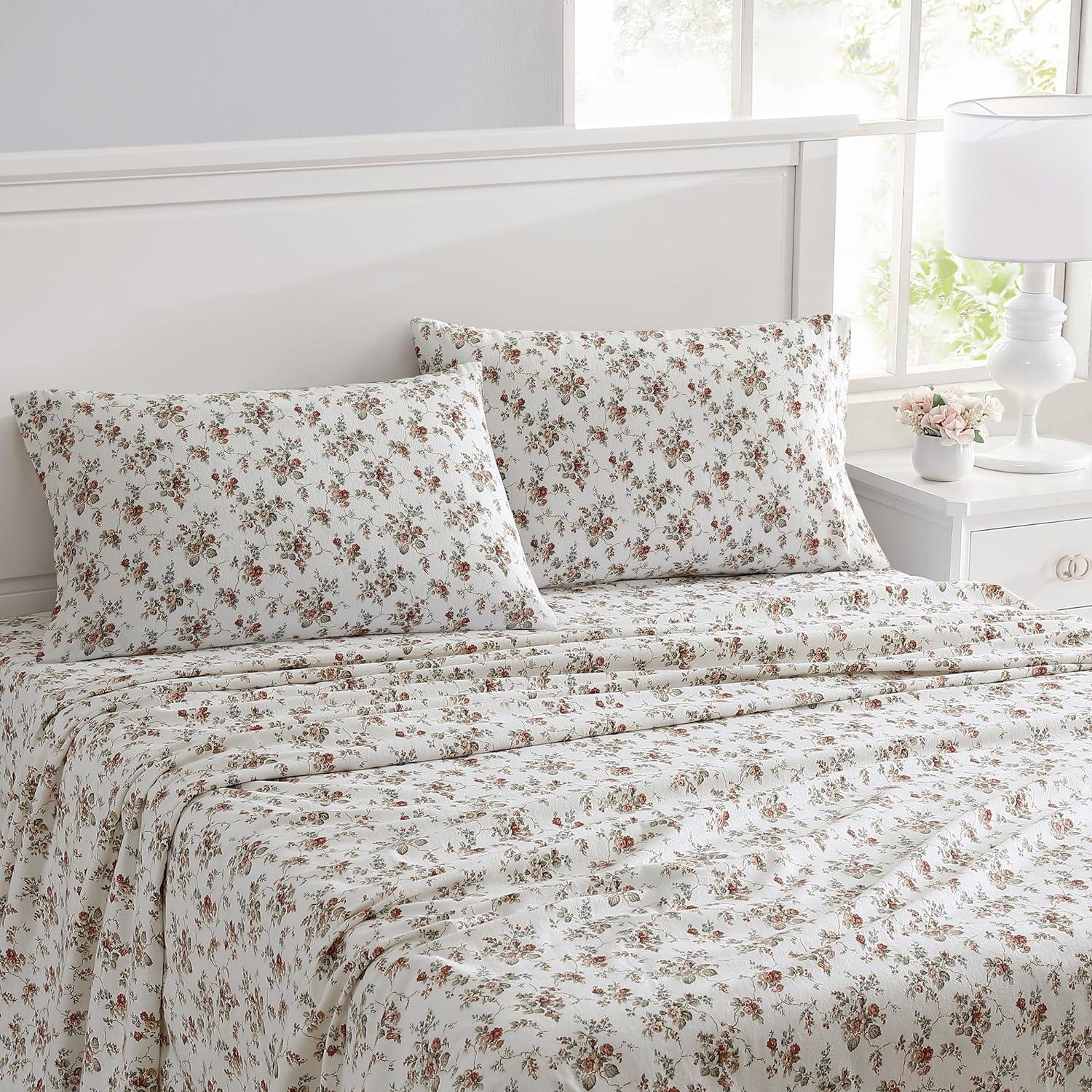 Laura Ashley Laura Ashley Cotton Flannel Cozy Sheet Sets