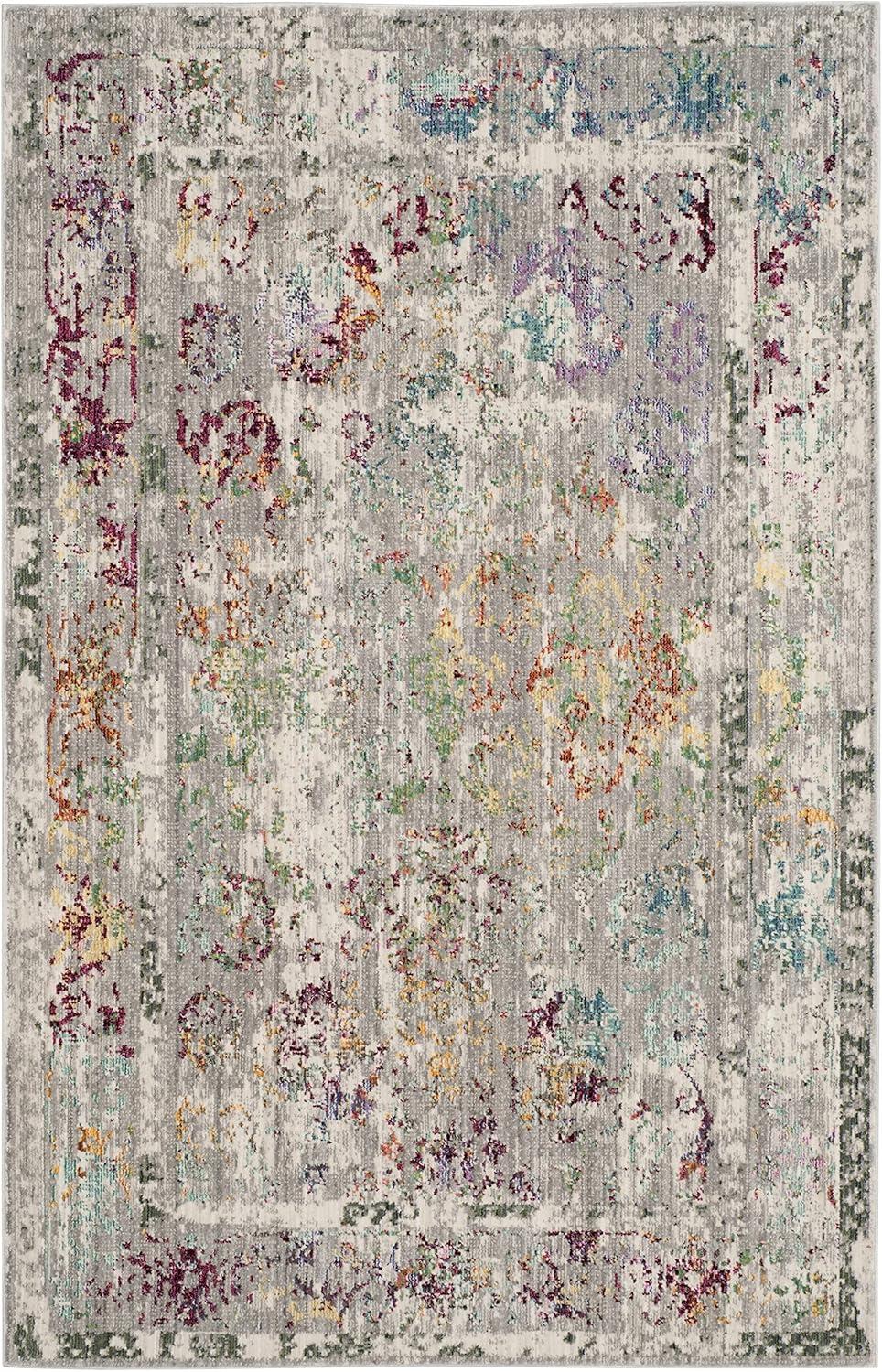 Mystique MYS923 Power Loomed Indoor Area Rug - Grey/Multi - 4'x6' - Safavieh.