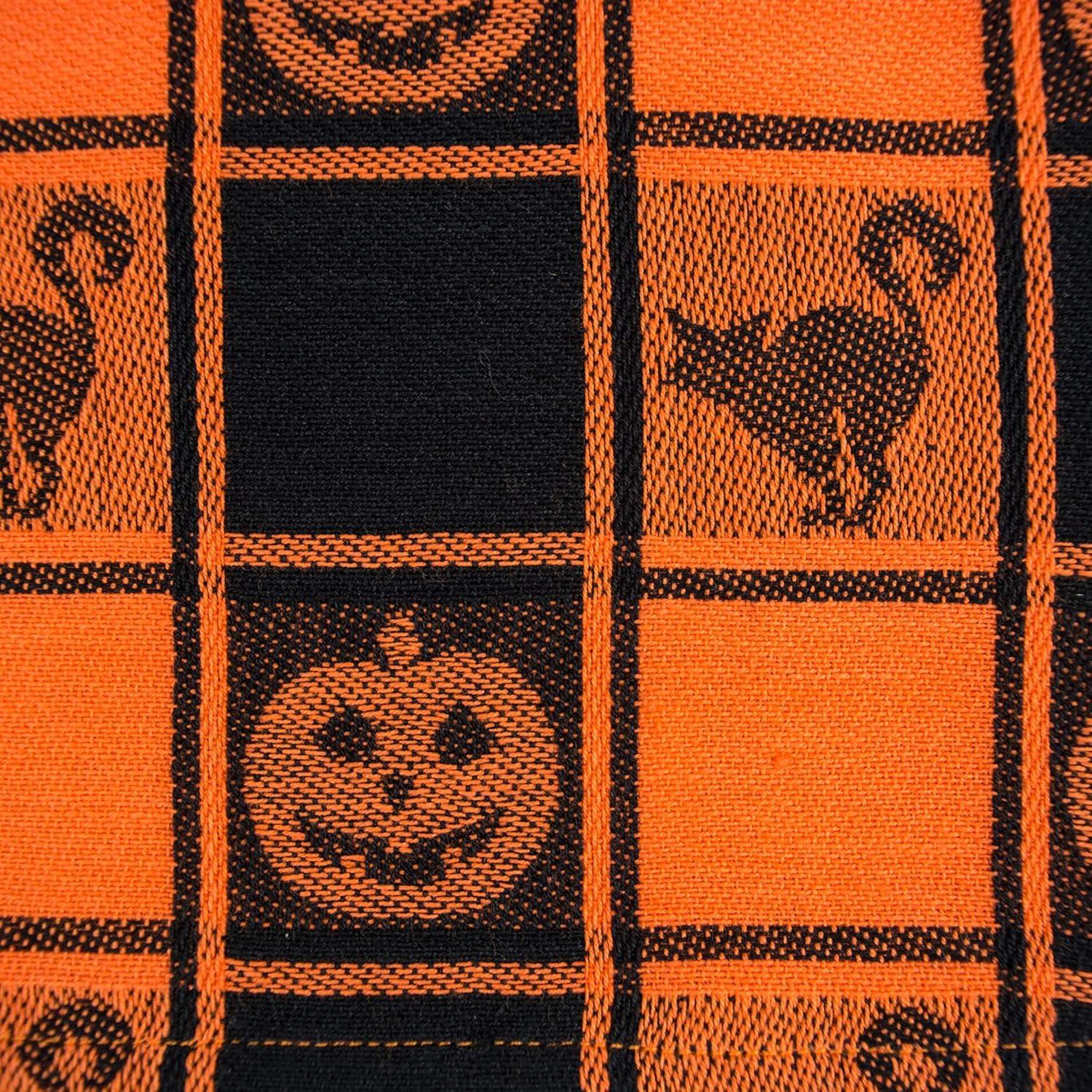 The Holiday Aisle® Vaillancourt Halloween Woven Check Table Runner