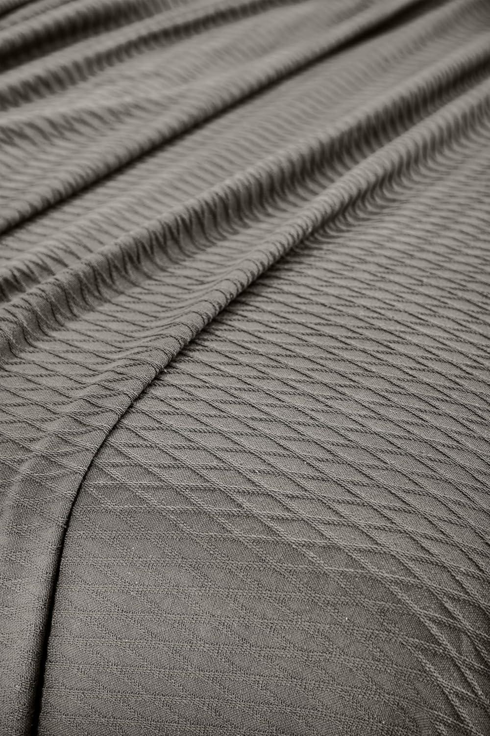 Superior Diamond Weave All-Season Bedding Cotton Throw Layering Blanket