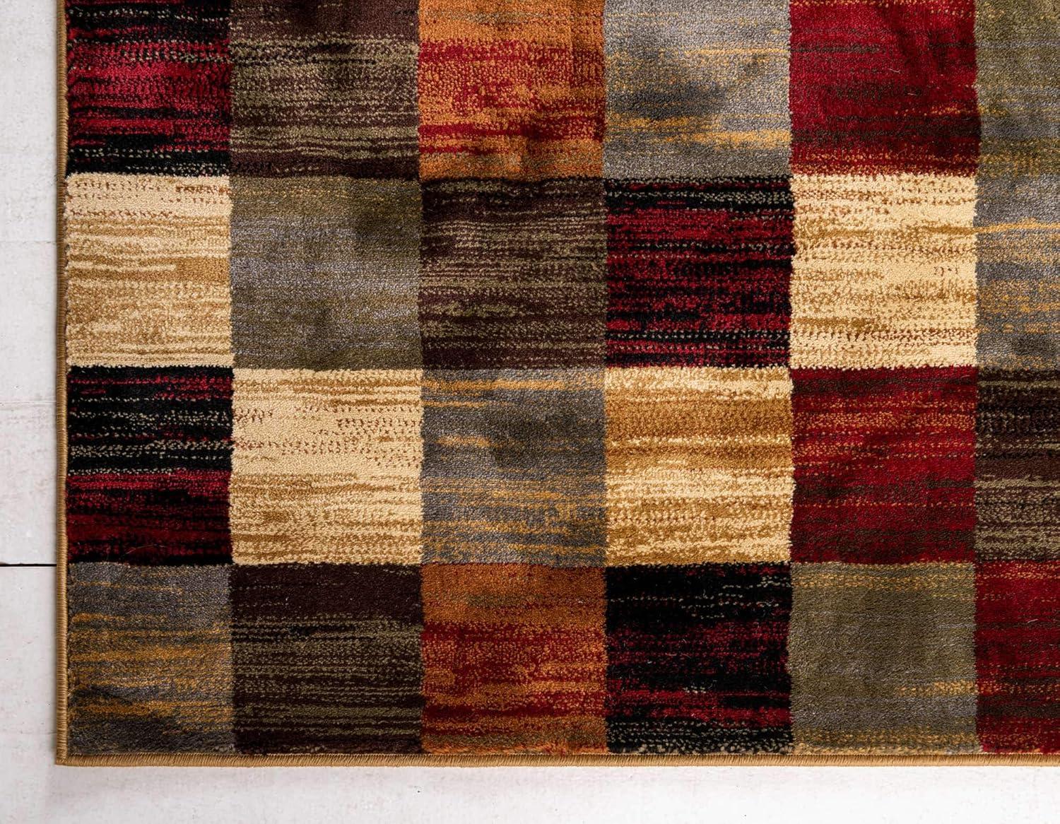 Unique Loom Barista Collection Area Rug - Gava (5' 3" x 8' Rectangle Multi/Brown)