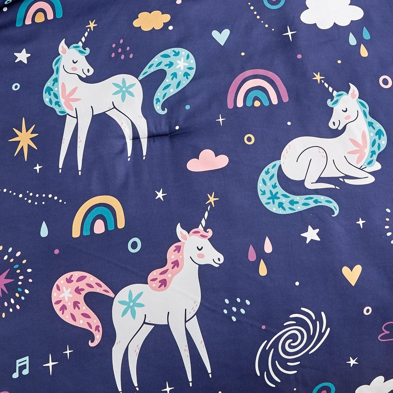 MarCielo Kids Girls Comforter Set Magic Unicorn