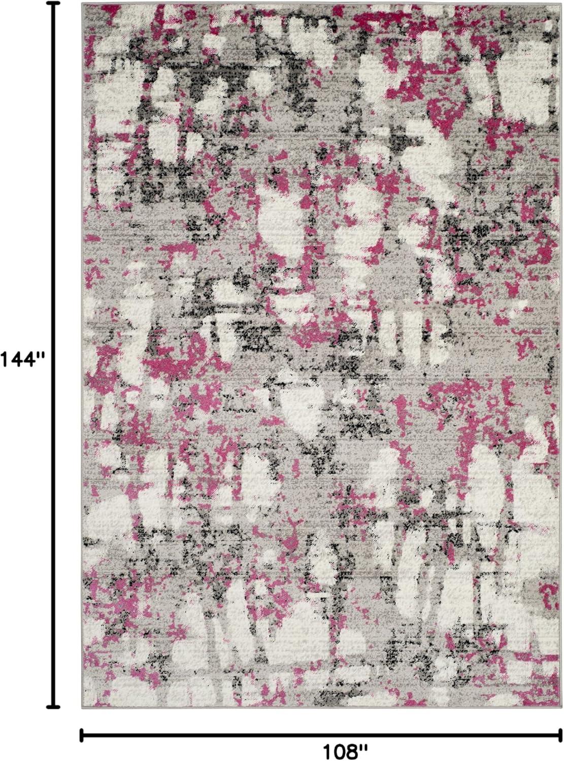 SAFAVIEH Skyler Langston Abstract Area Rug, Grey/Pink, 9' x 12'