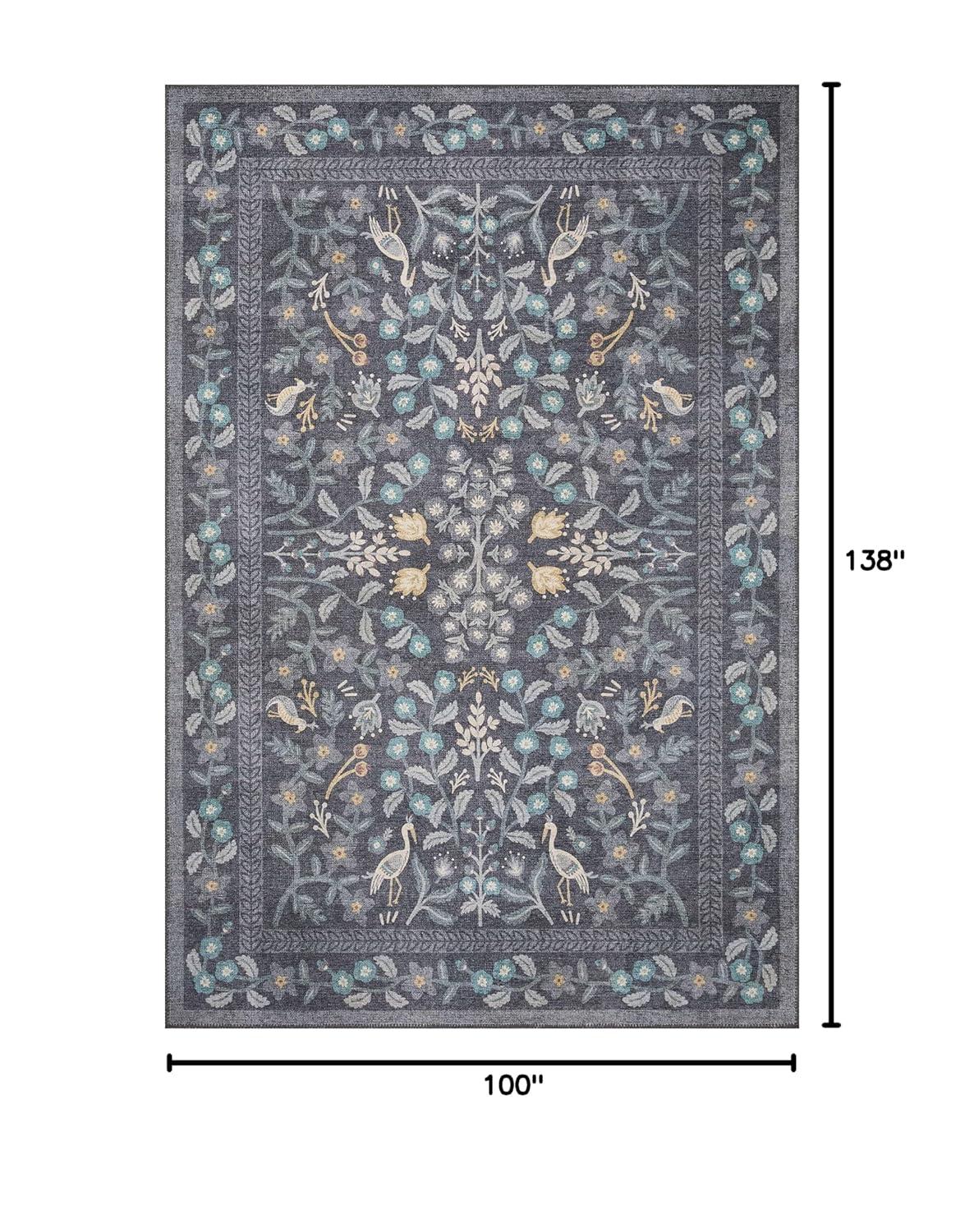 Rifle Paper Co. x Loloi Maison Nightingale Black Rug