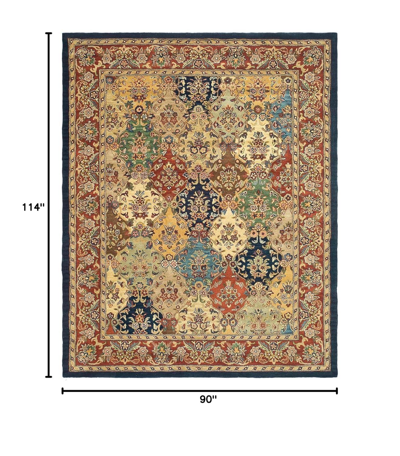 Heritage HG911 Hand Tufted Area Rug - Multi/Burgundy - 7'6"x9'6" - Safavieh.