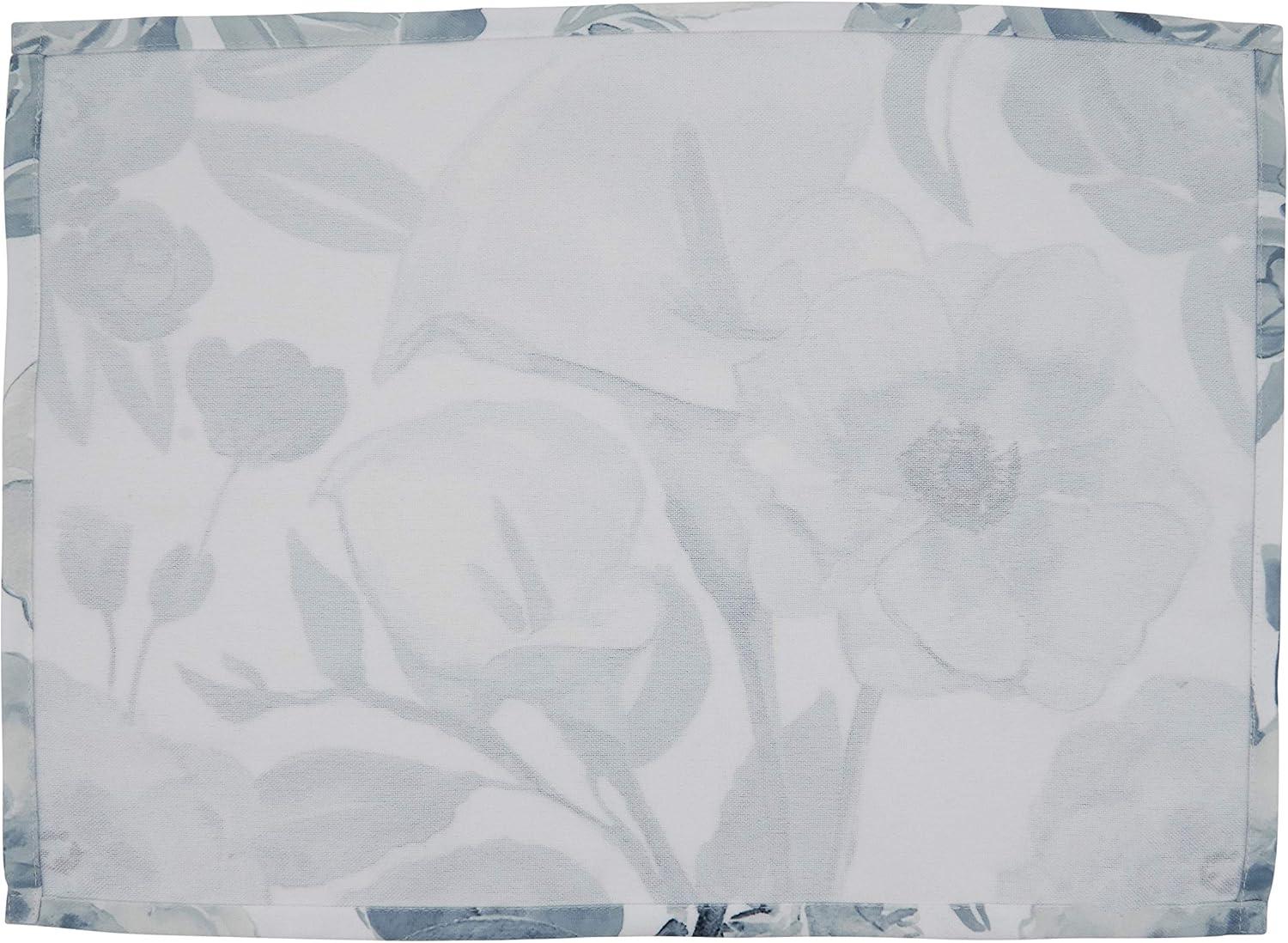 Watercolor Floral Print Fabric Placemats Set of 4