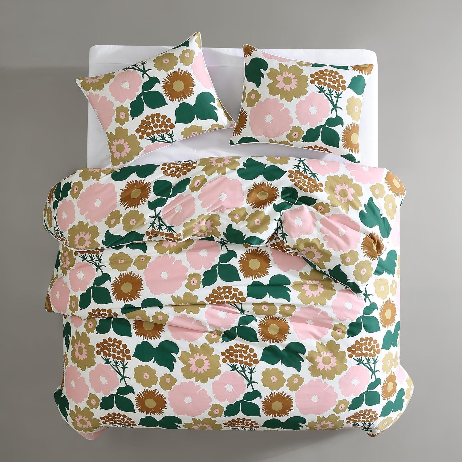 Marimekko Pieni Kukkatori Pink Cotton Duvet Cover Set