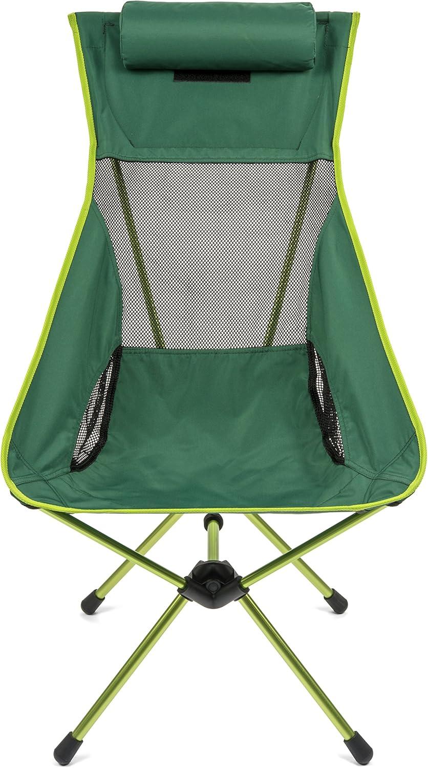 Cascade Mountain Tech Outdoor High Back Lightweight Camp Chair with Headrest and Carry Case - Green