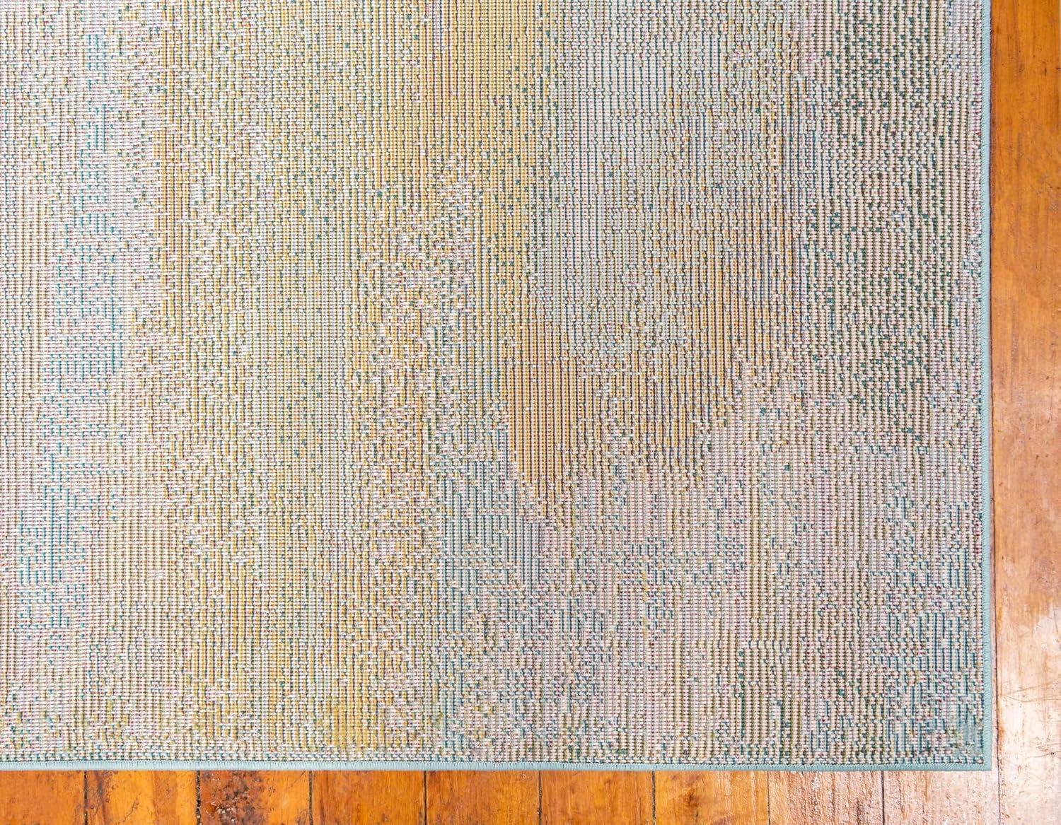 Unique Loom 9' 0 x 12' 2 Jardin Lilly Turquoise Area Rug