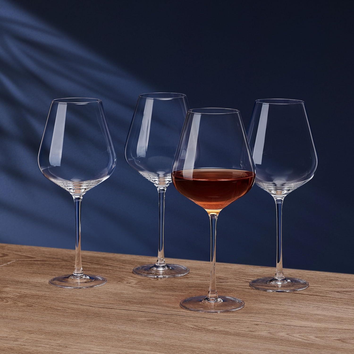 Samantha Clear Lead-Free Crystal Red Wine Glass Set