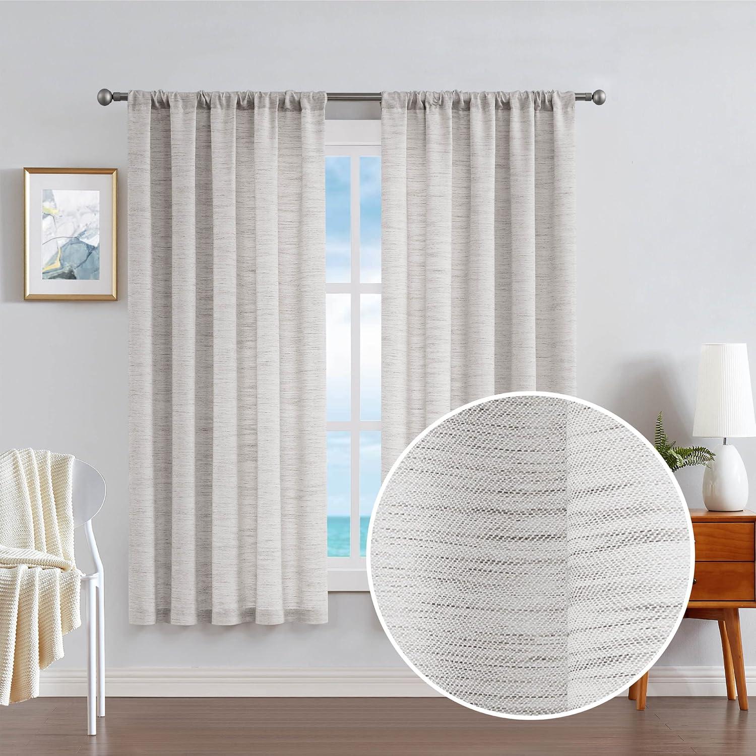 Nautica Nautica Light Filtering Rod Pocket Window Curtains Pair (Set of 2)