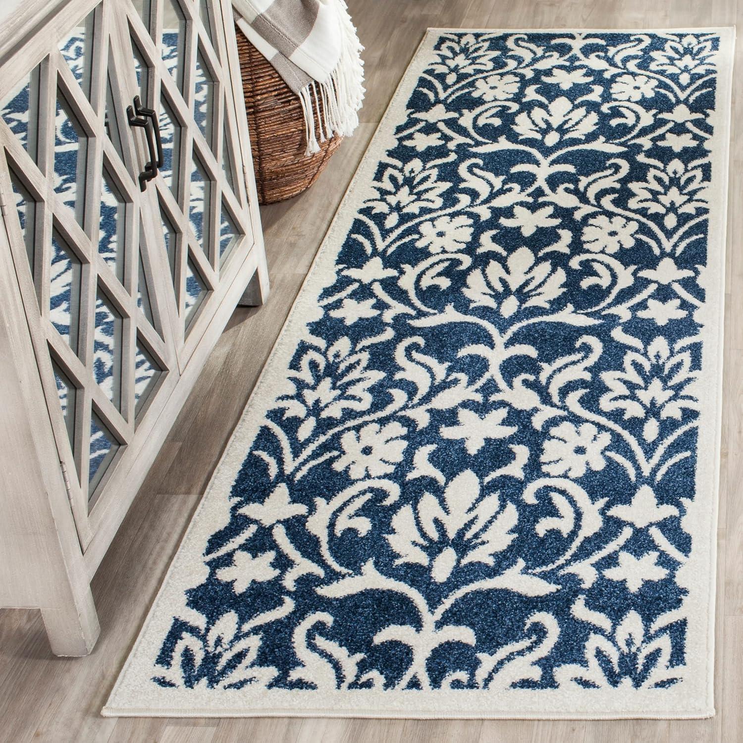 Amherst AMT424 Power Loomed Indoor Area Rug - Wheat/Beige - 8'x10' - Safavieh