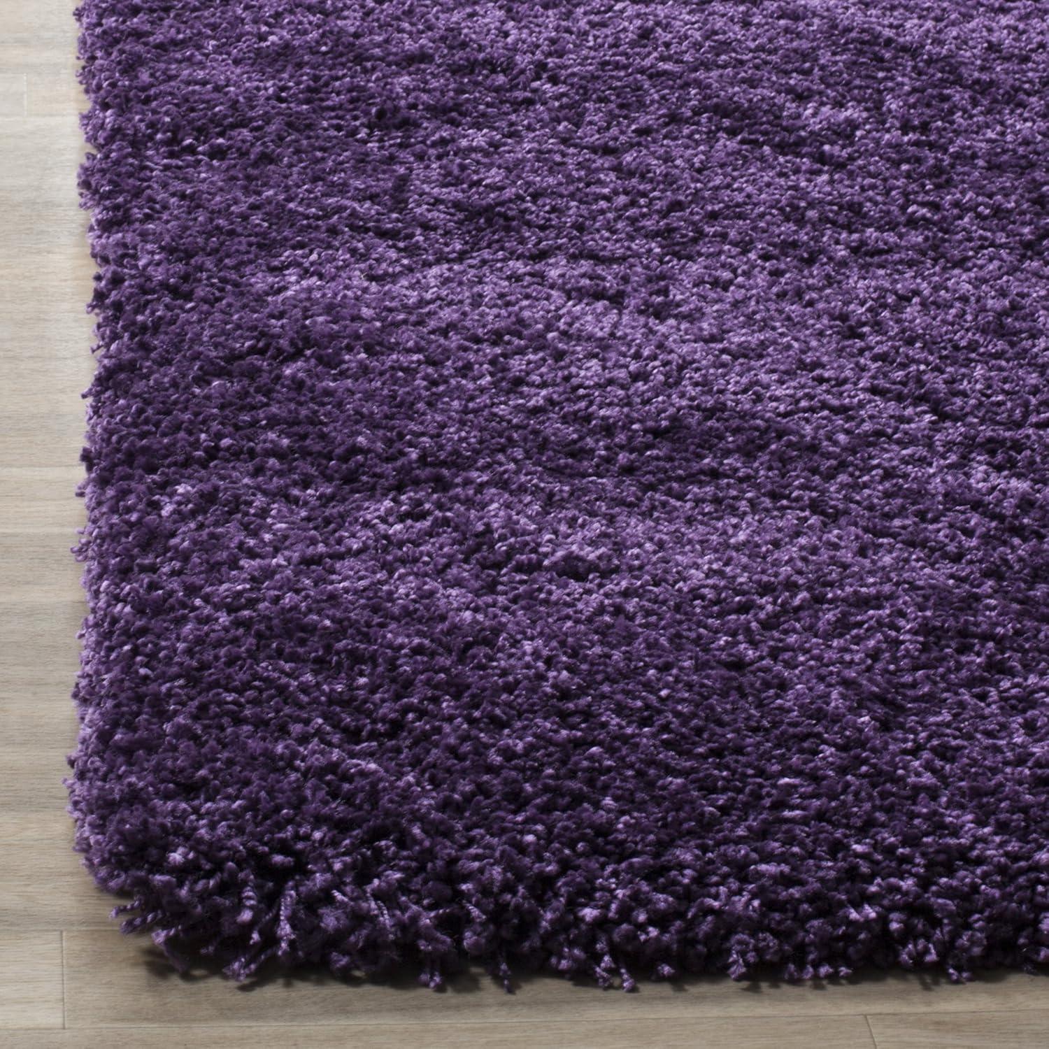 Milan Shag SG180 Power Loomed Indoor Area Rug - Purple - 7'x7' - Safavieh