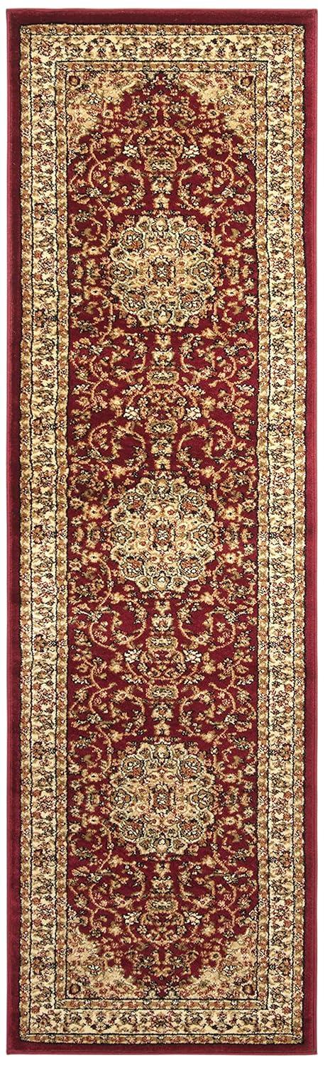 Lyndhurst LNH222 Power Loomed Runner Rug - Red/Ivory - 2'3"x6' - Safavieh