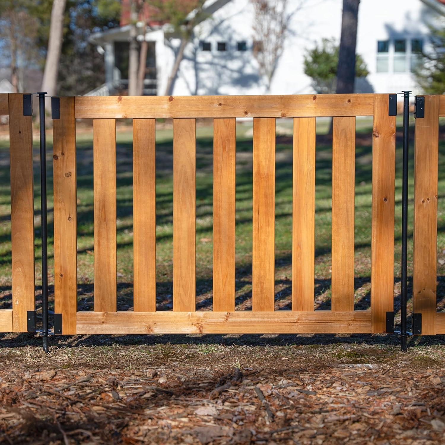 Newberry 48" W x 32" H Cedar Wood No Dig Fence Panels