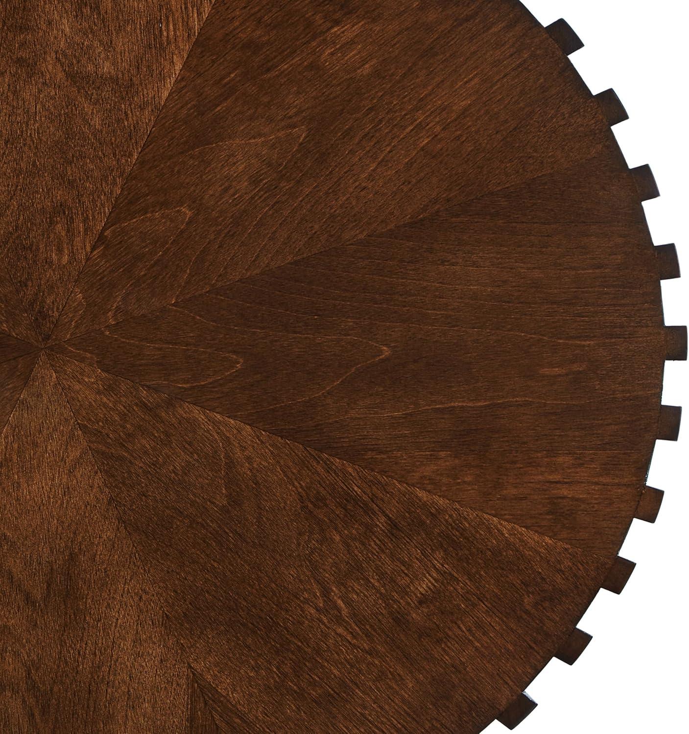 Handcraft Round Coffee Table Set of 2,Brown Nesting Side Table End Table,Modern Drum Side Table for Small Space,Living Room,Office,Bedroom-Cuddlewood