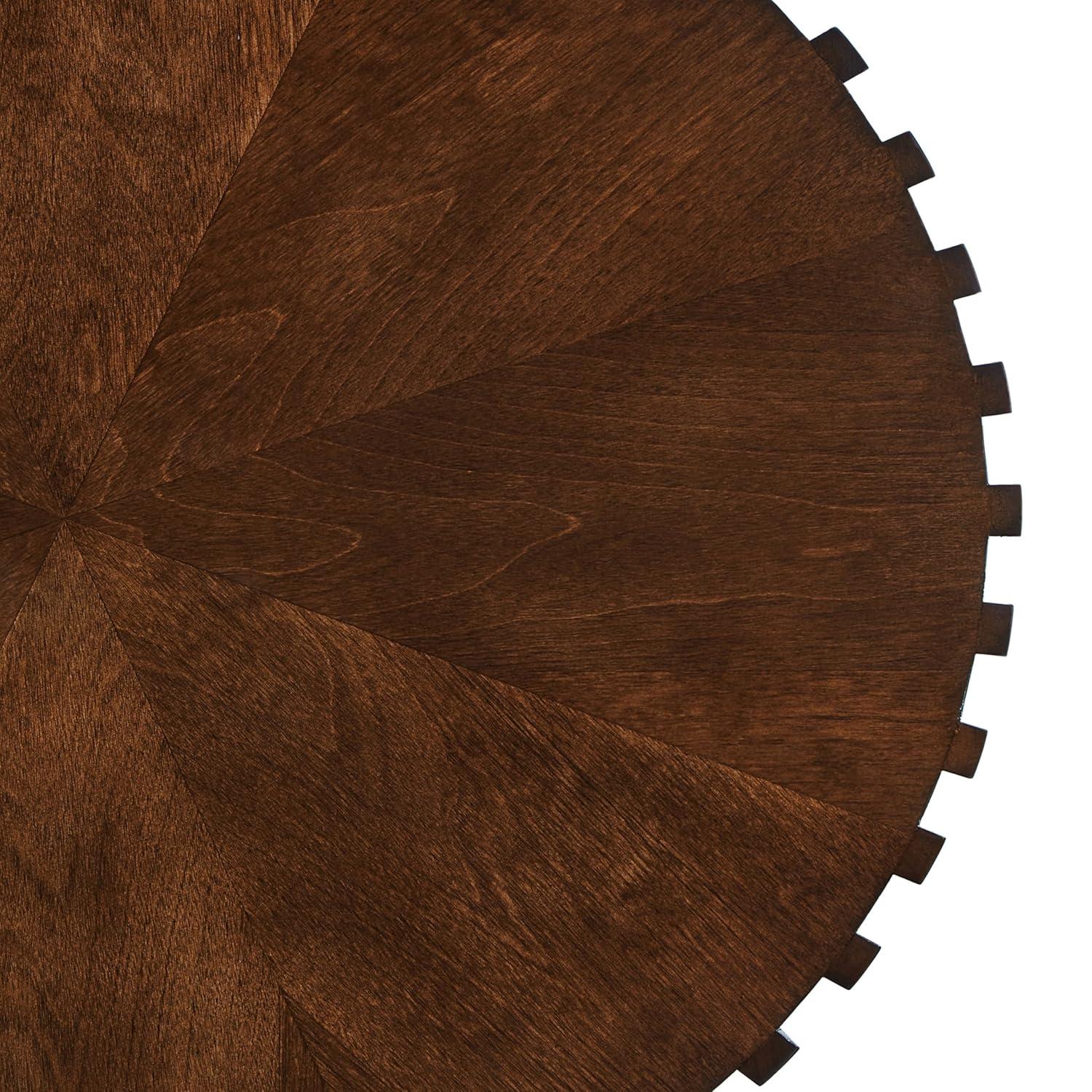 Handcraft Round Coffee Table Set of 2,Brown Nesting Side Table End Table,Modern Drum Side Table for Small Space,Living Room,Office,Bedroom-Cuddlewood