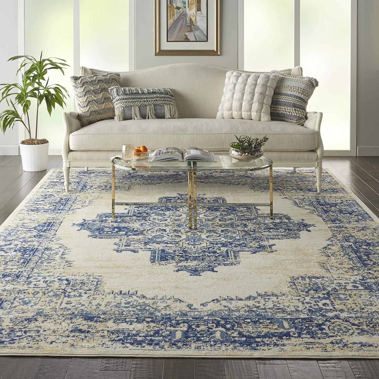 Nourison Grafix GRF14 White Area Rug 5'3" x 7'3"
