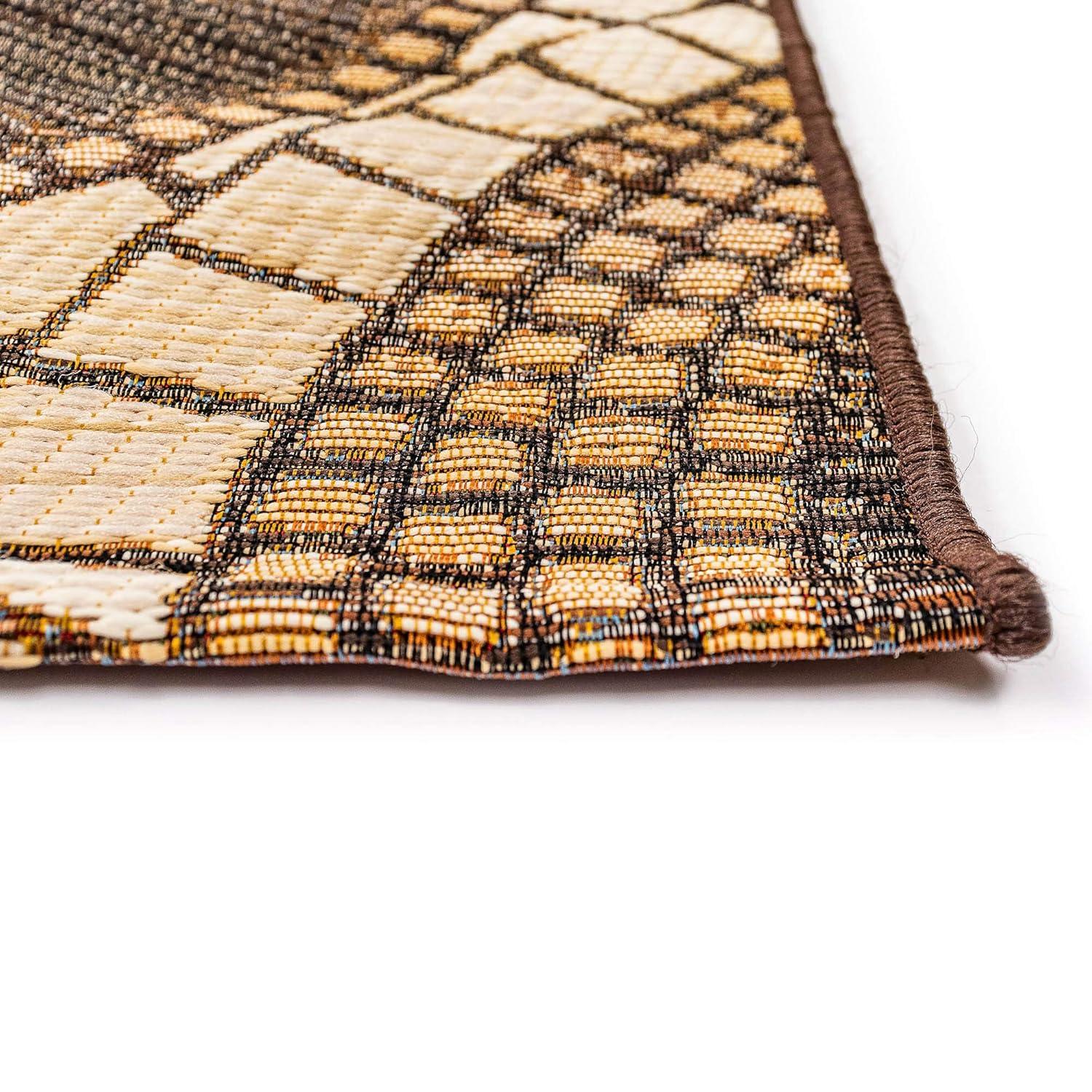 Liora Manne Marina Circles Indoor/Outdoor Rug Brown 2'7" x 4'3"