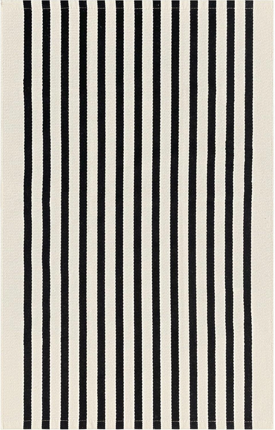 IOHOUZE Navy and White Striped Rug 2'x3' Front Door Rugs, Small Washable Area Rug for Front Porch, Spring Summer Doormats Outdoor Indoor, Cotton Rugs for Entryway Porch Entrance
