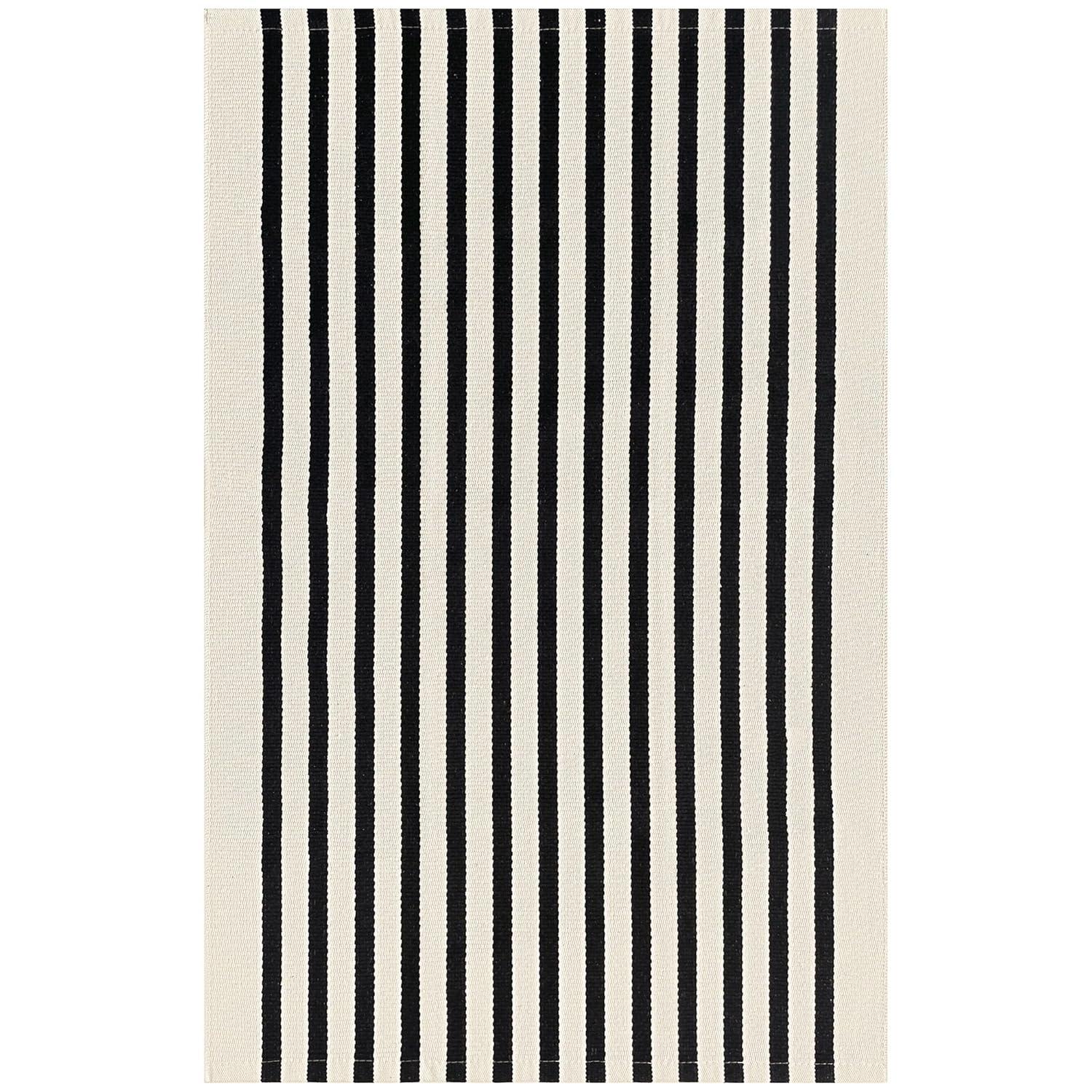 IOHOUZE Navy and White Striped Rug 2'x3' Front Door Rugs, Small Washable Area Rug for Front Porch, Spring Summer Doormats Outdoor Indoor, Cotton Rugs for Entryway Porch Entrance