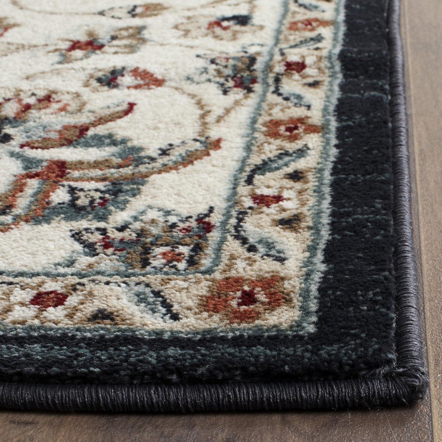 Lyndhurst LNH332 Power Loomed Area Rug - Navy/Cream - 5'3"x7'6" - Safavieh.