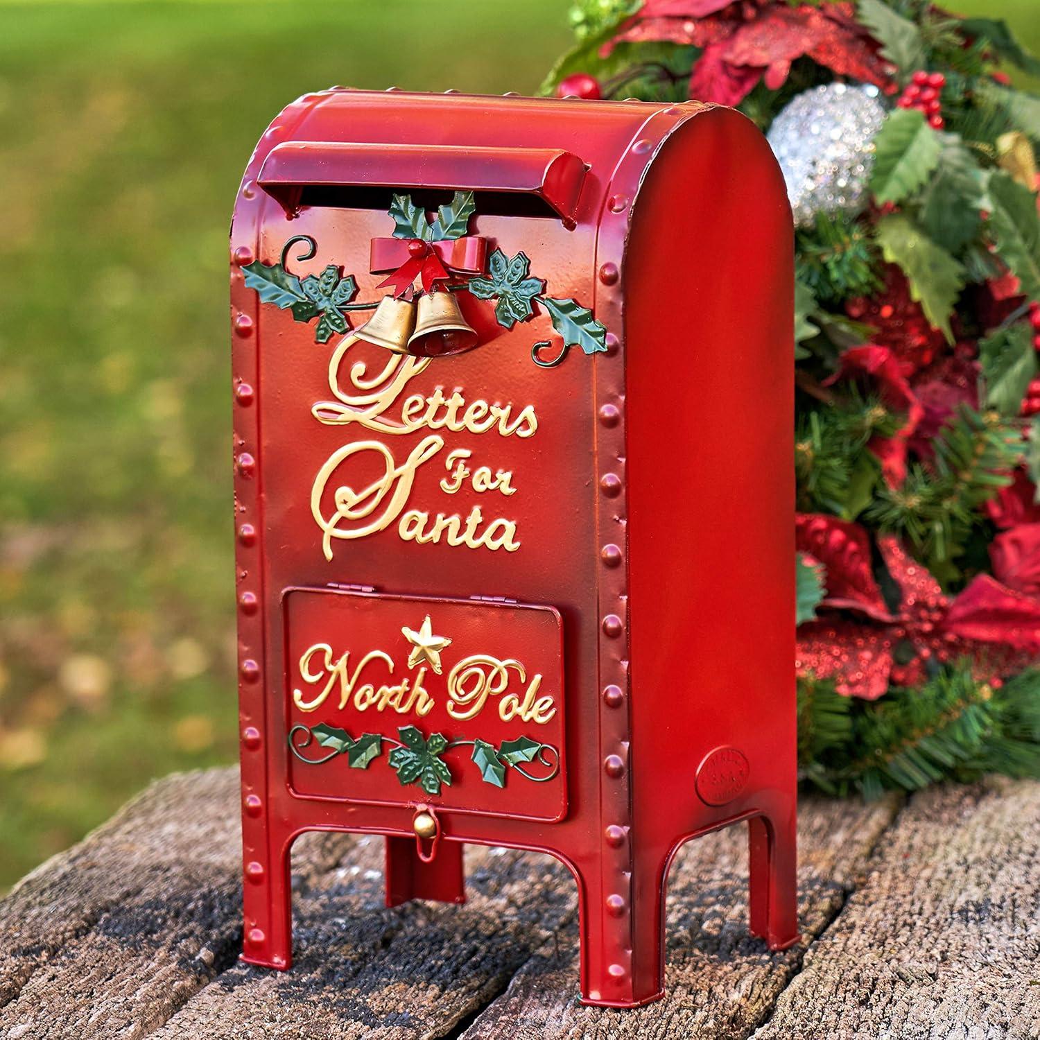 16" Red Iron Letters for Santa Christmas Mailbox