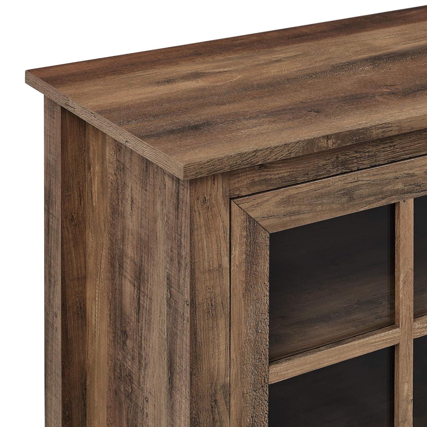 Rustic Oak 70" Farmhouse TV Stand with Cabinet