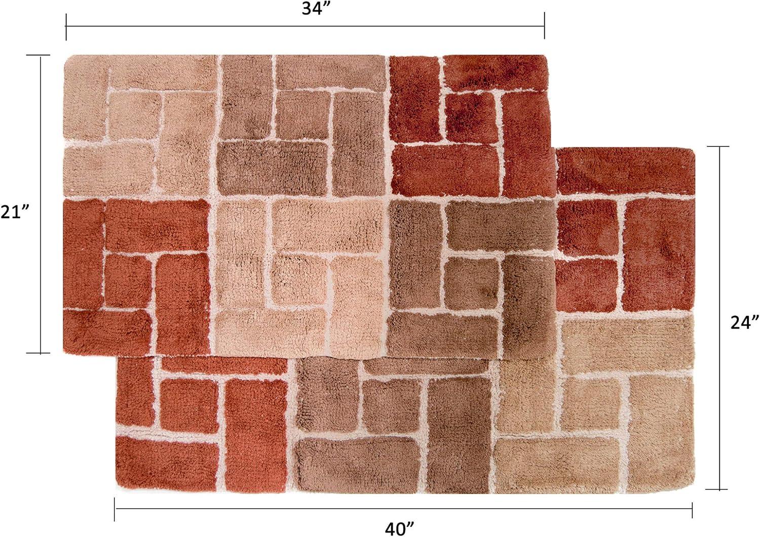 Classic Color Cotton Blend Bath Rug