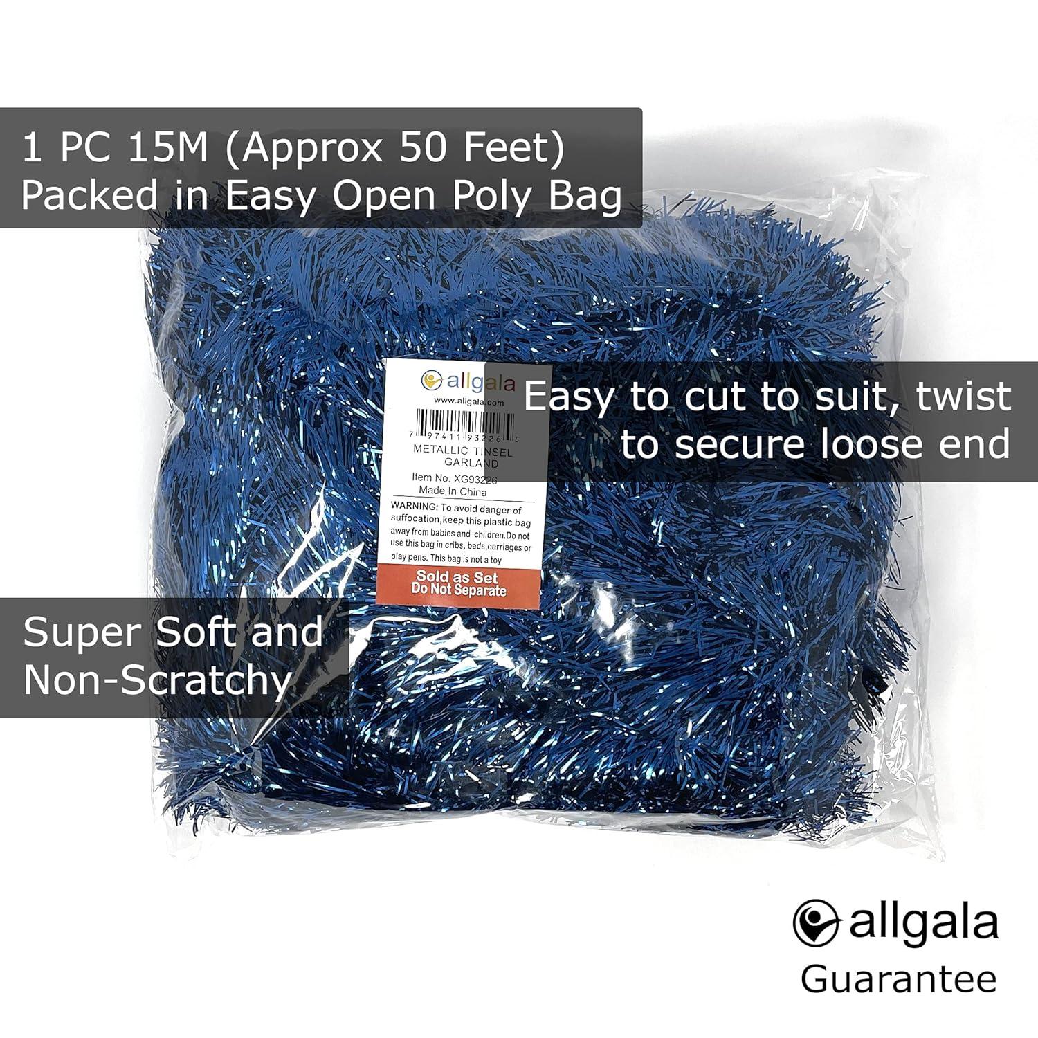 Christmas Ornaments Christmas Decor 50 Feet Christmas Foil Tinsel Garland Decoration For Holiday Tree Walll Rail Home Office Event-Blue-Xg93207 Christmas Magic Christmas Delight C Buy 2 Save 10%