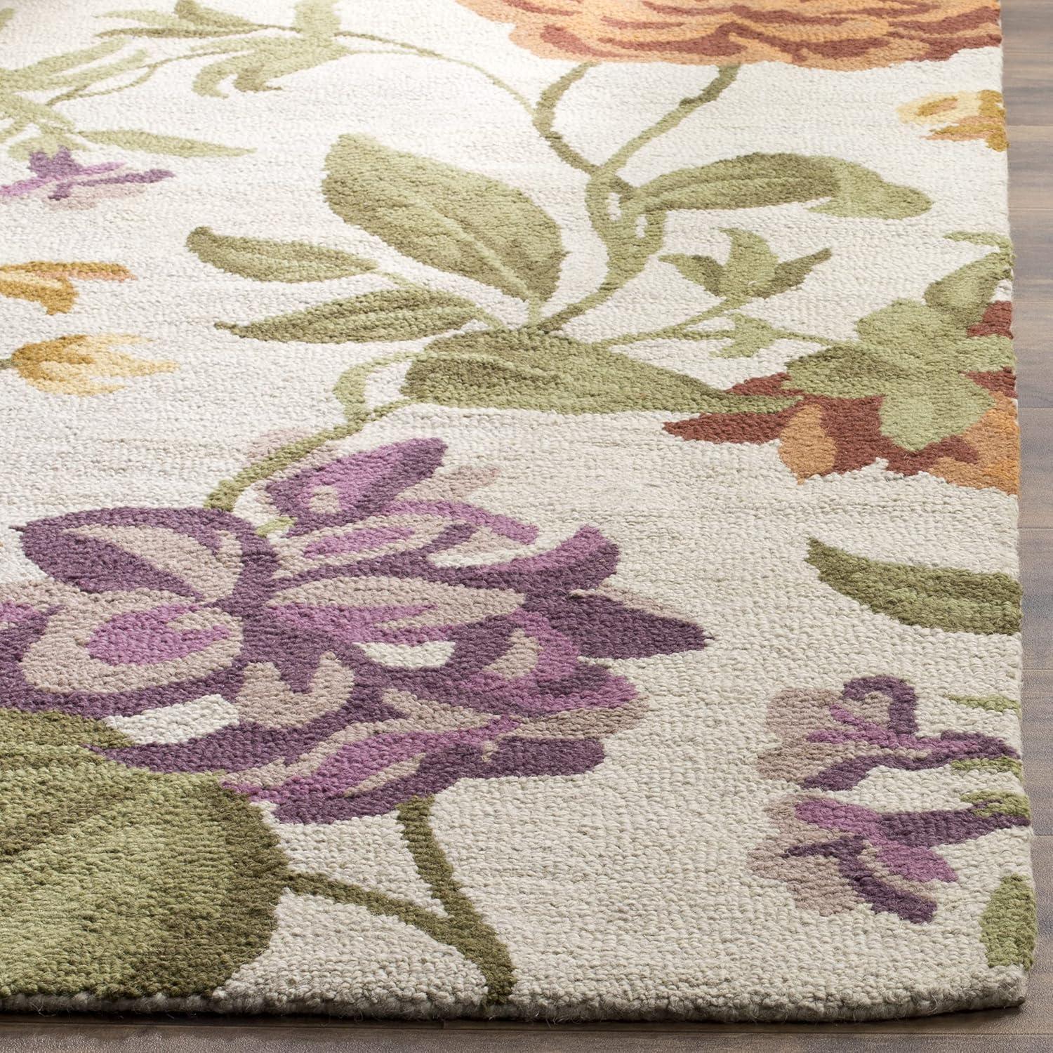 Blossom BLM788 Hand Hooked Indoor Area Rug - Ivory/Multi - 5'x8' - Safavieh