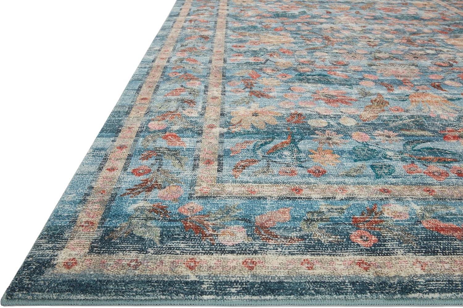 Rifle Paper Co. x Loloi Courtyard Blue Area Rug feat. CloudPile